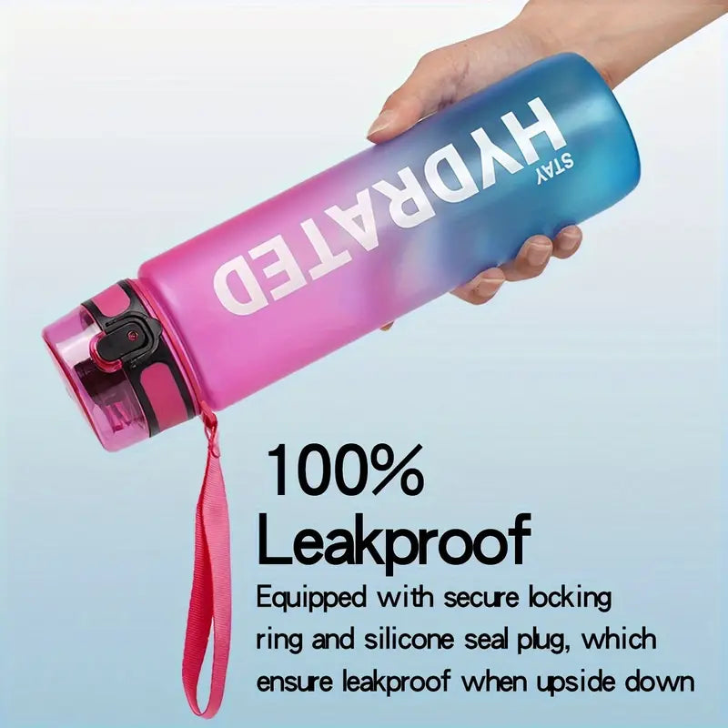 1000ml Sports Water Bottle - Blue\Pink