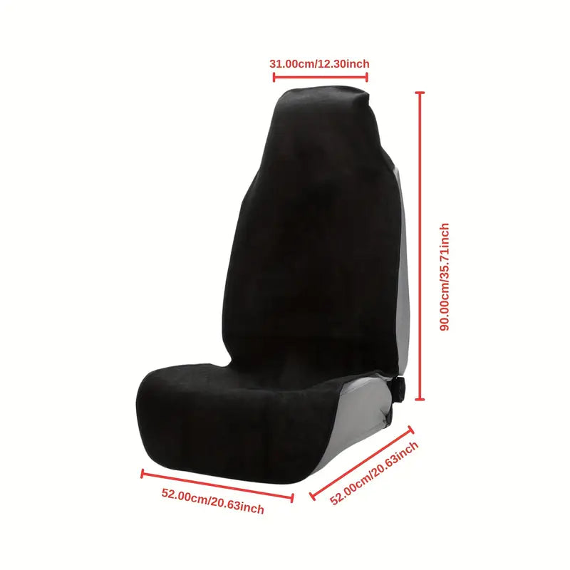 Black Car Seat Towel Cover – Waterproof | Machine Washable