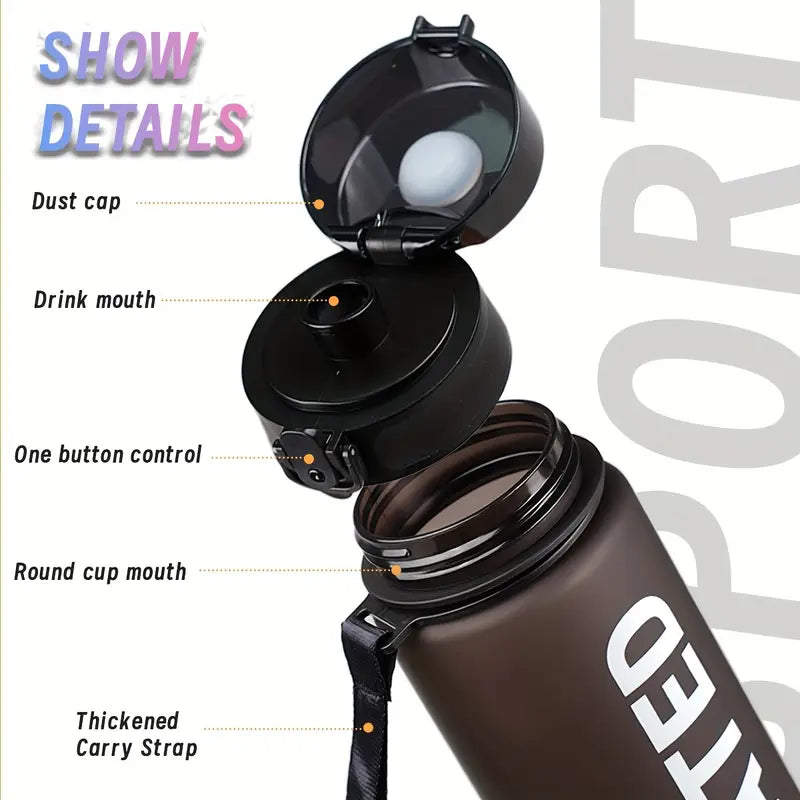 1000ml Sports Water Bottle - Blue\black