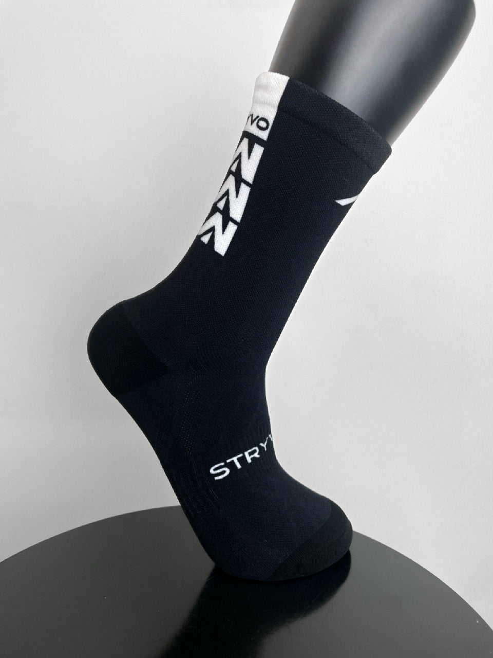 Solid Black Active Crew Socks