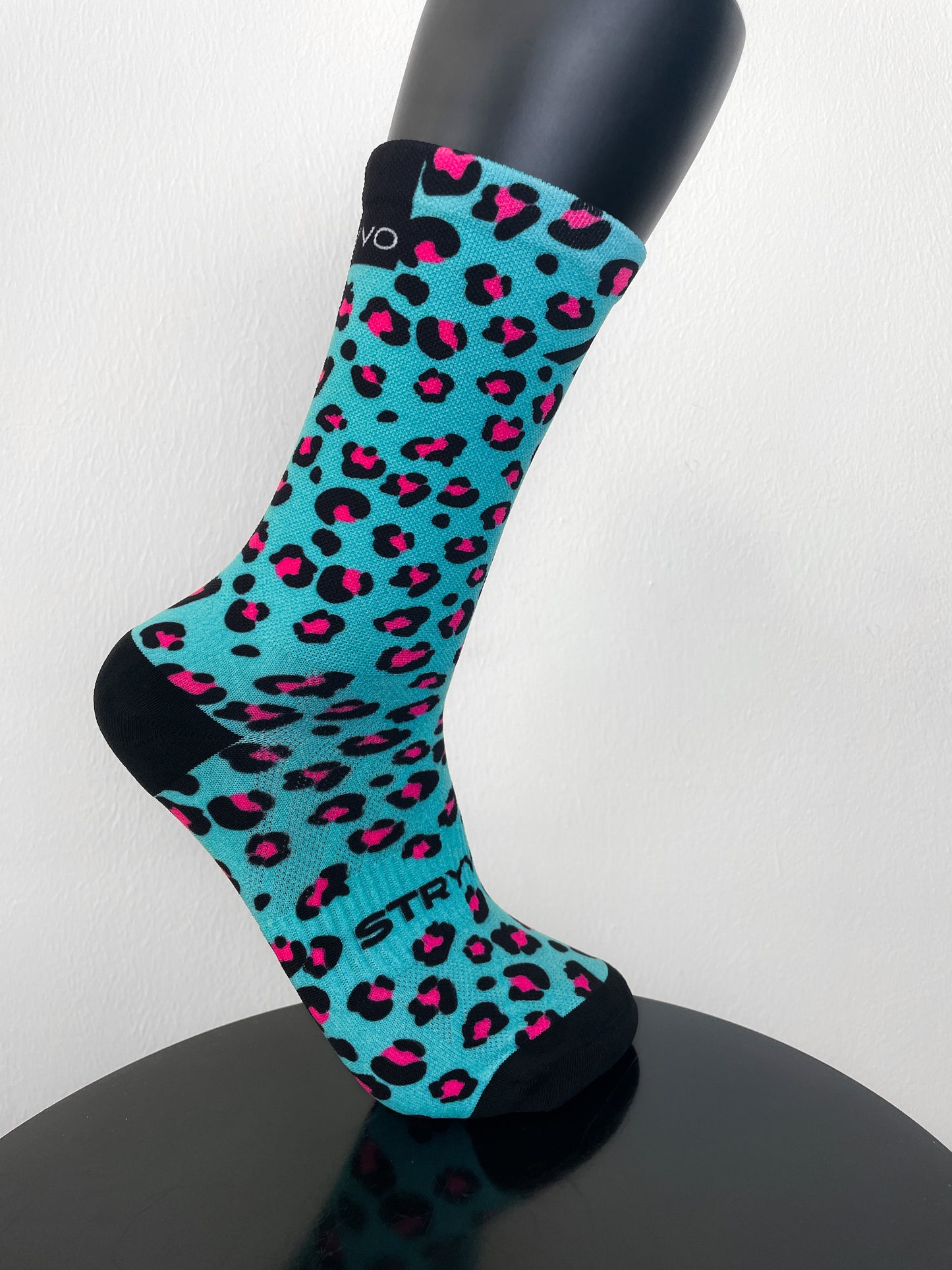 Leopard Print Active Crew Socks
