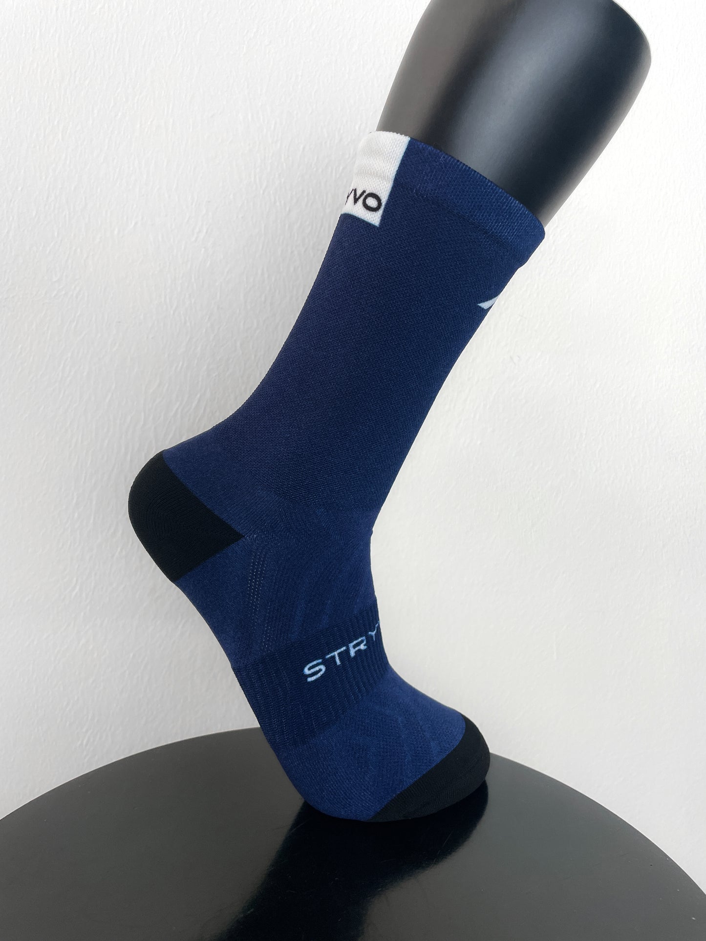 Solid Navy Active Crew Socks