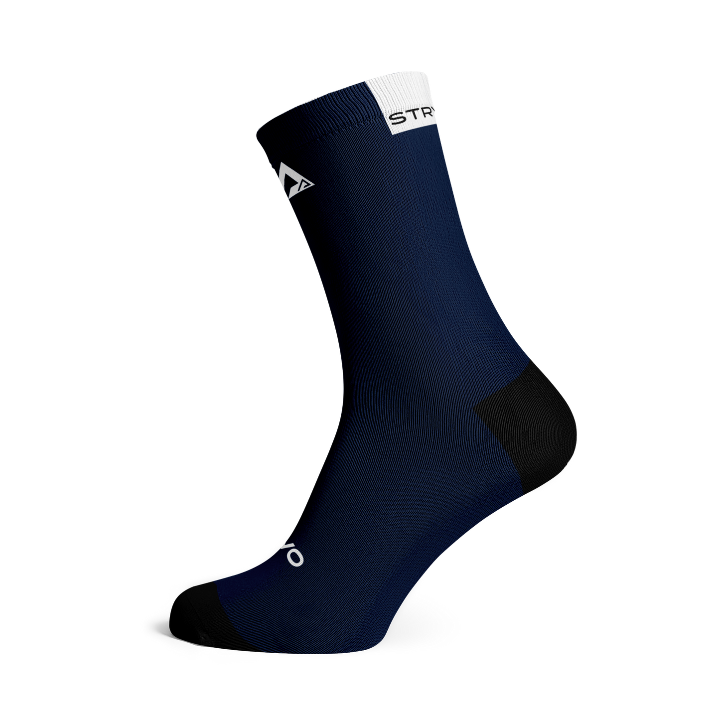 Solid Navy Active Crew Socks