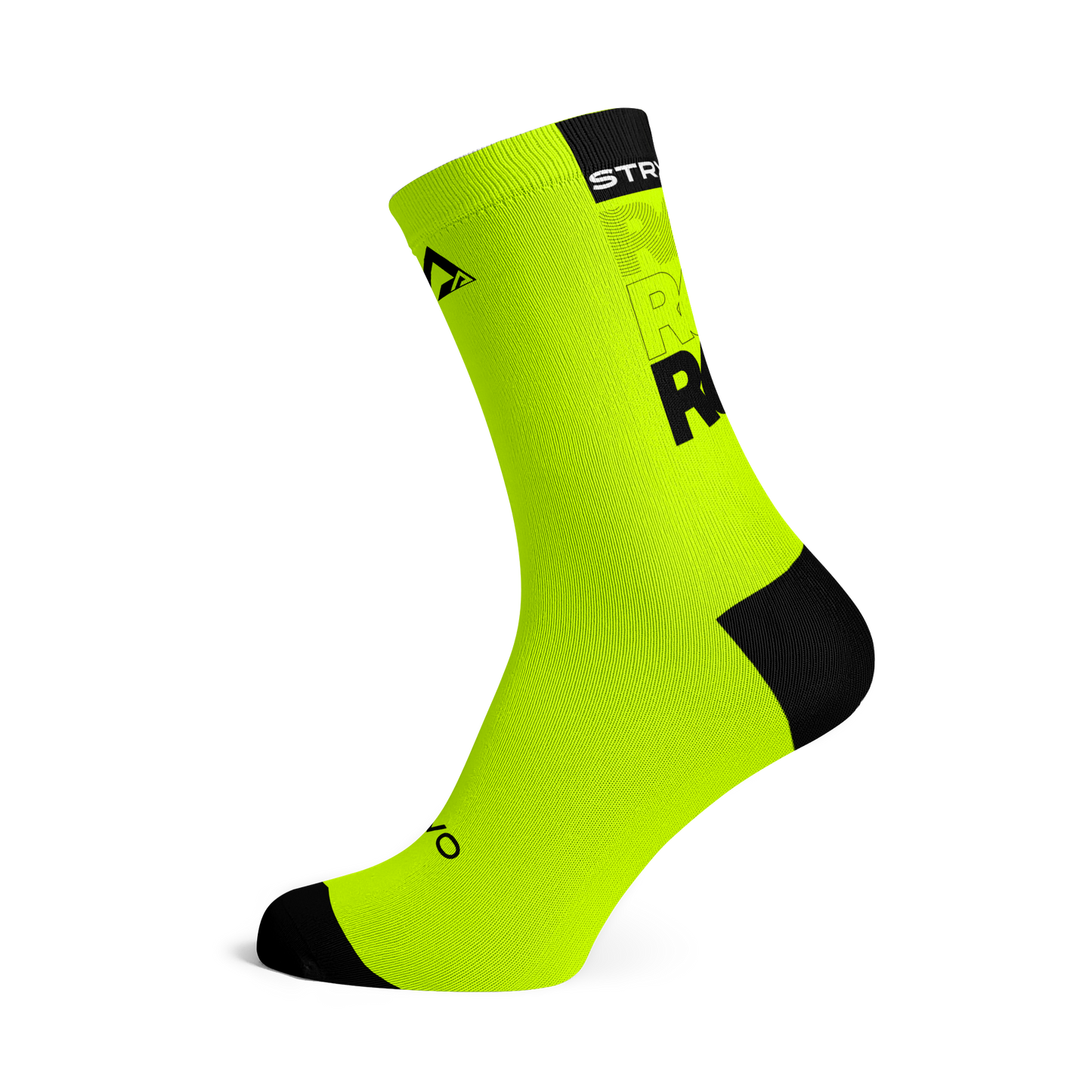 Solid Neon Yellow Active Crew Socks