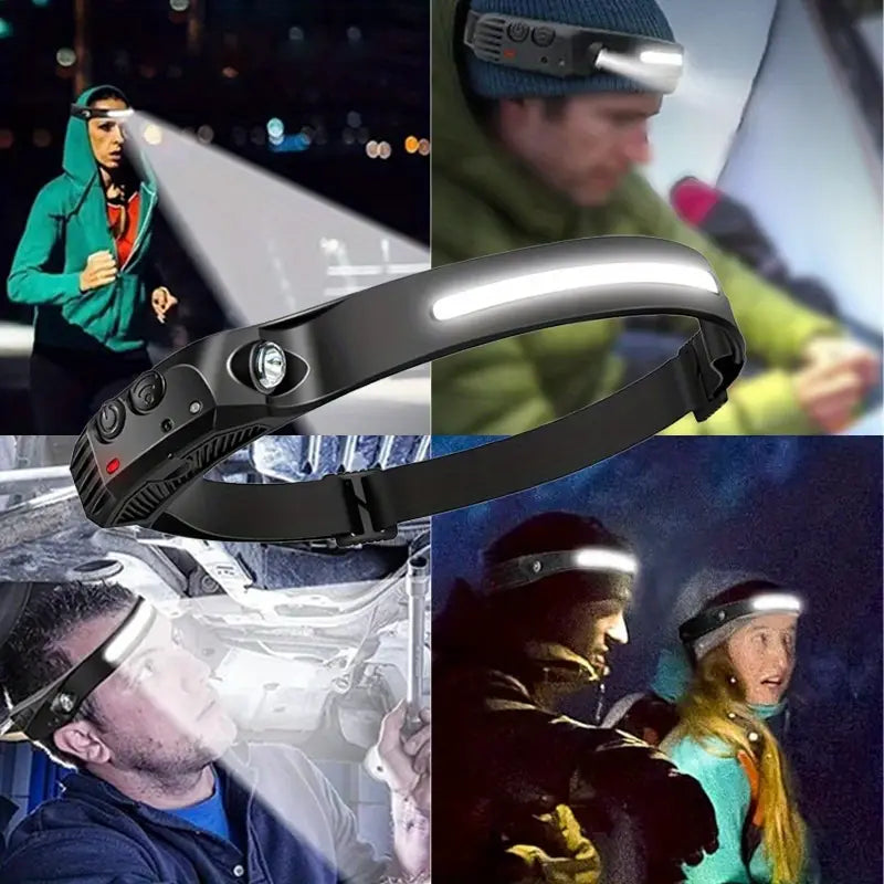 COB LED Running Headlamp – USB Rechargeable | Lightweight