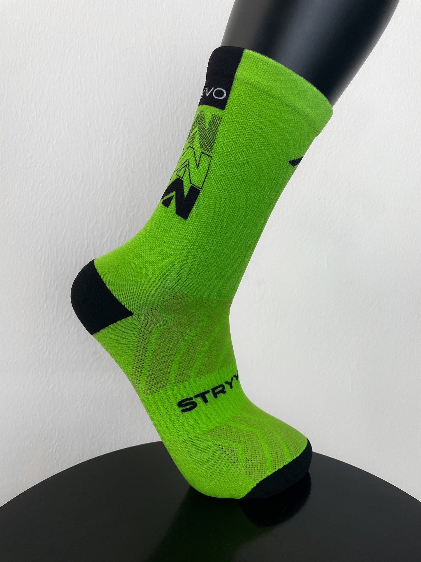 Solid Lime Green Active Crew Socks
