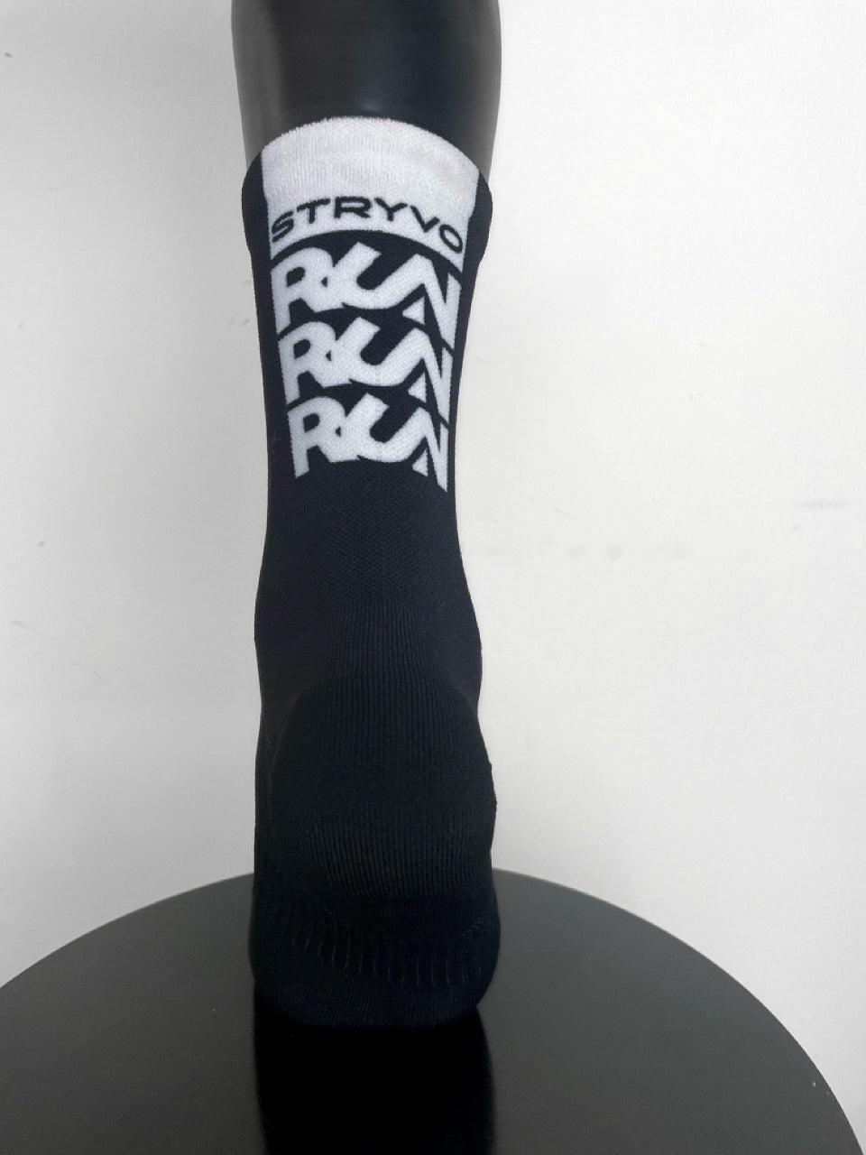 Solid Black Active Crew Socks