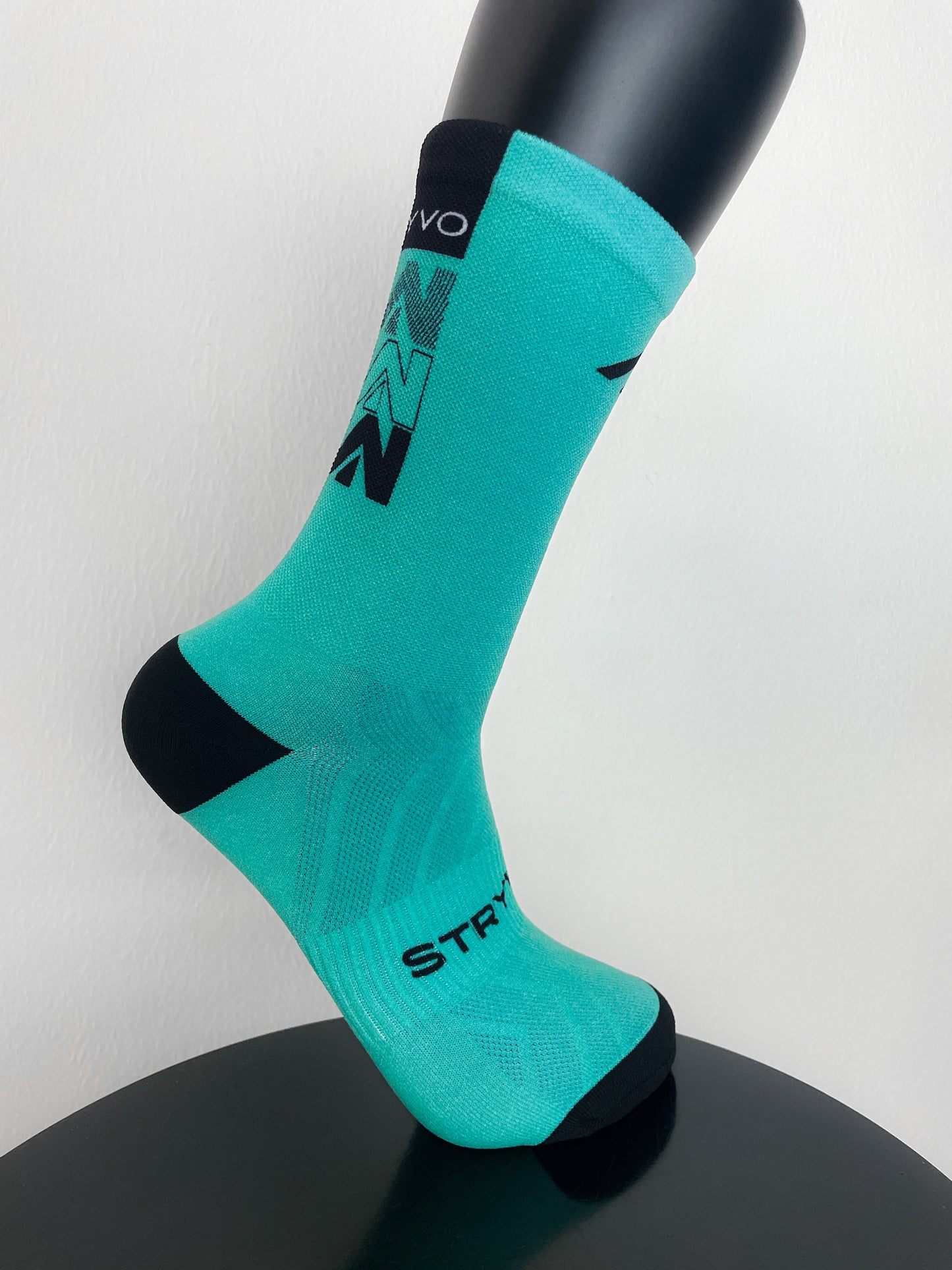 Solid turquoise Active Crew Socks