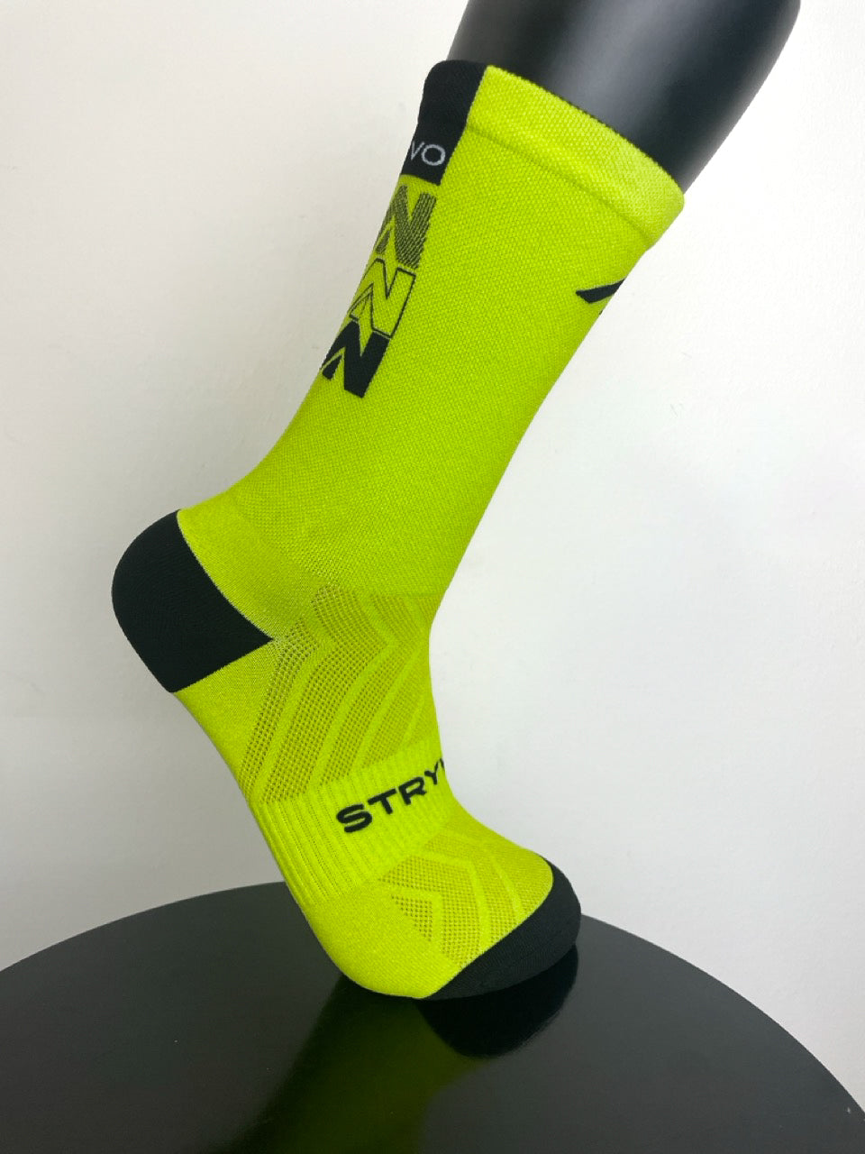 Solid Neon Yellow Active Crew Socks