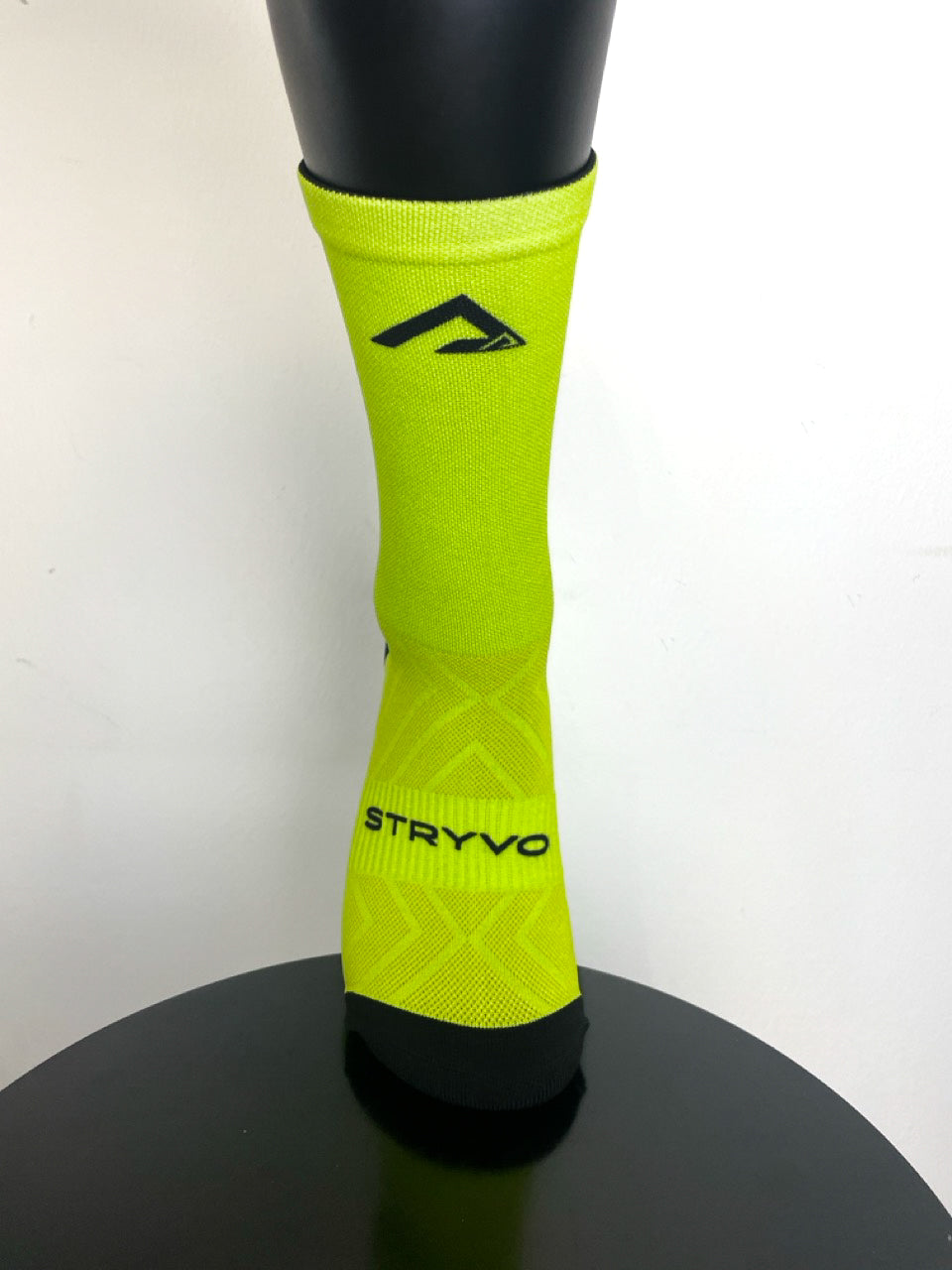 Solid Neon Yellow Active Crew Socks