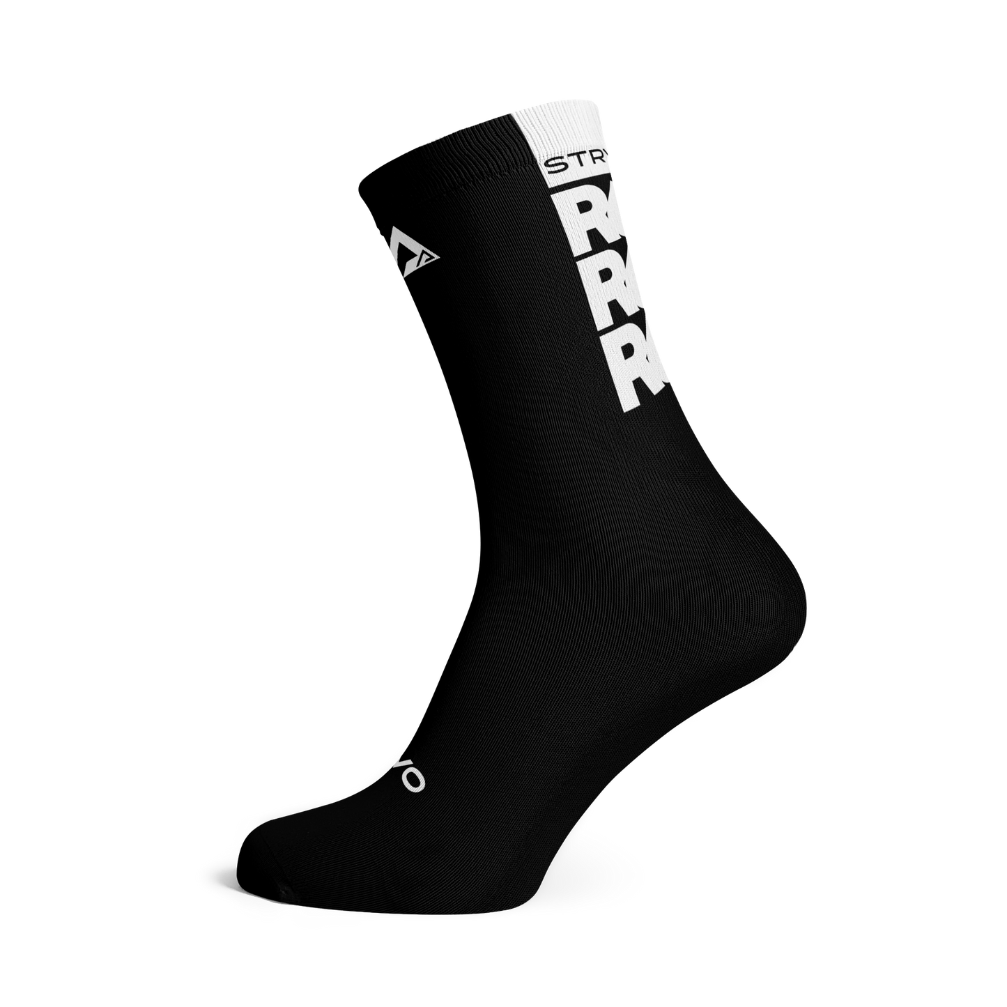 Solid Black Active Crew Socks