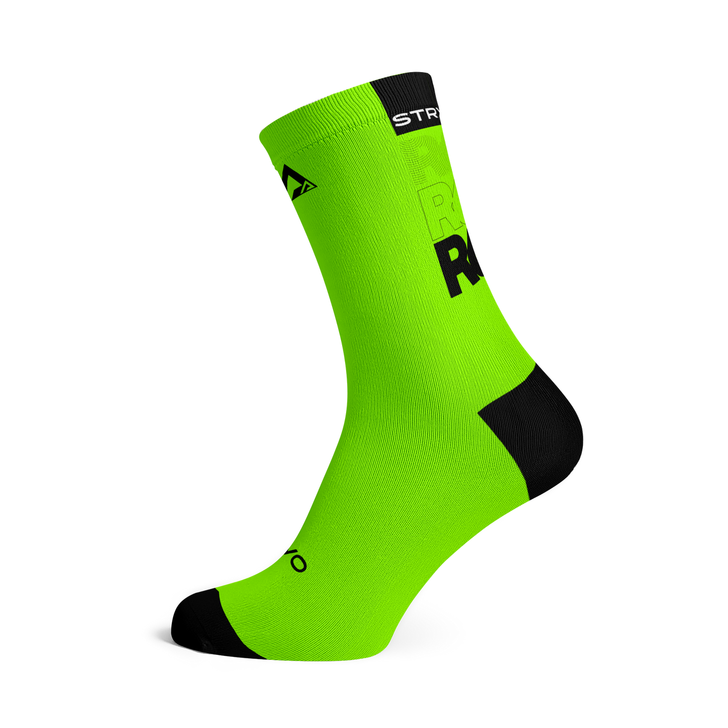 Solid Lime Green Active Crew Socks