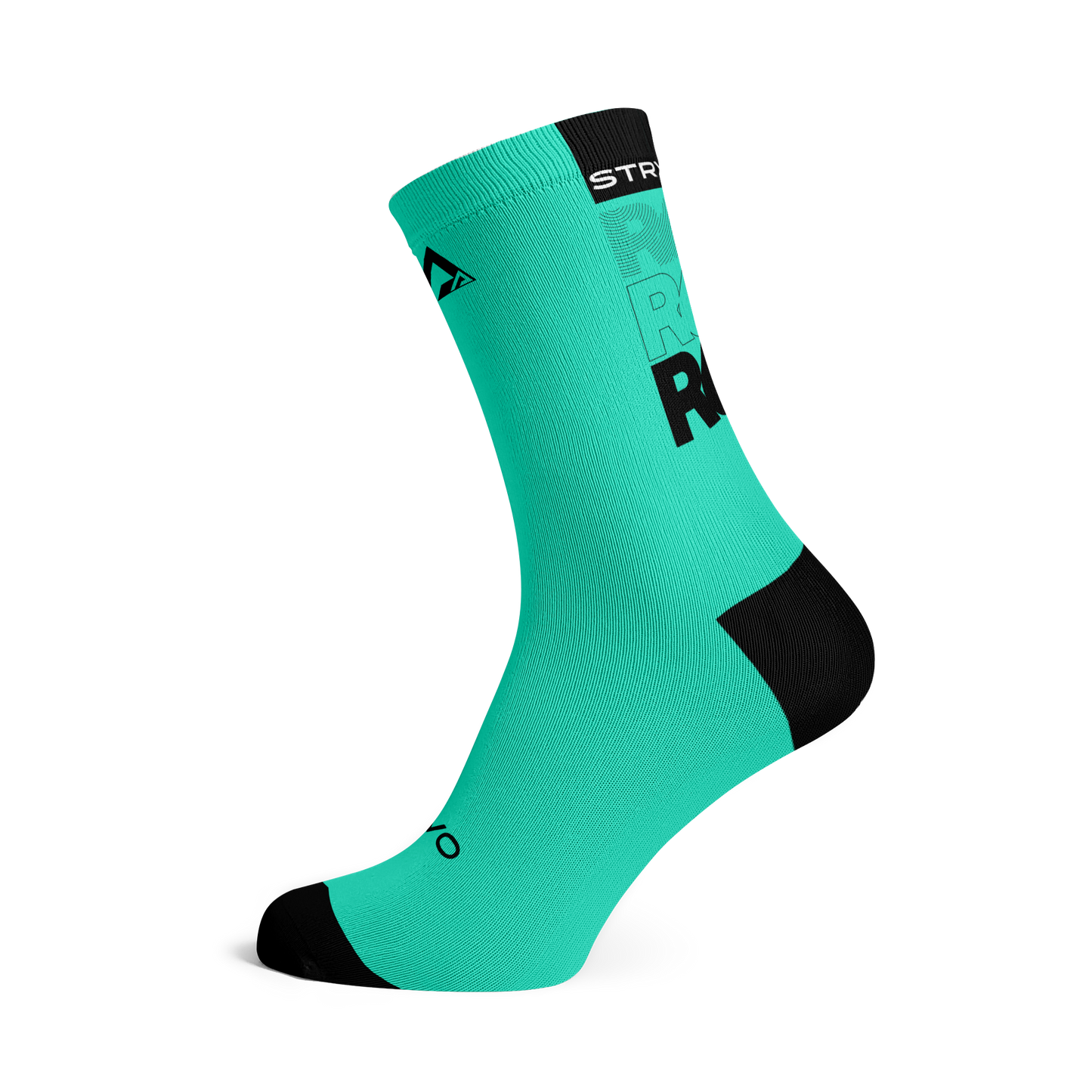 Solid turquoise Active Crew Socks