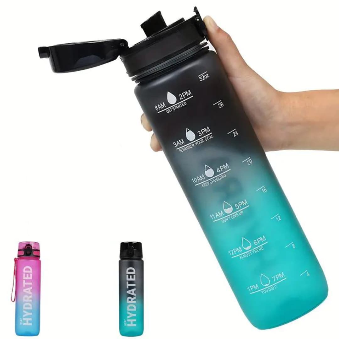 1000ml Sports Water Bottle - Blue\black