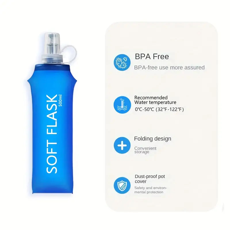 Soft Flask 500ml – Collapsible Sports Water Bottle